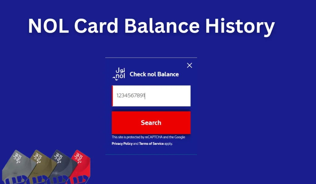 Image is telling how to check nol card balance history